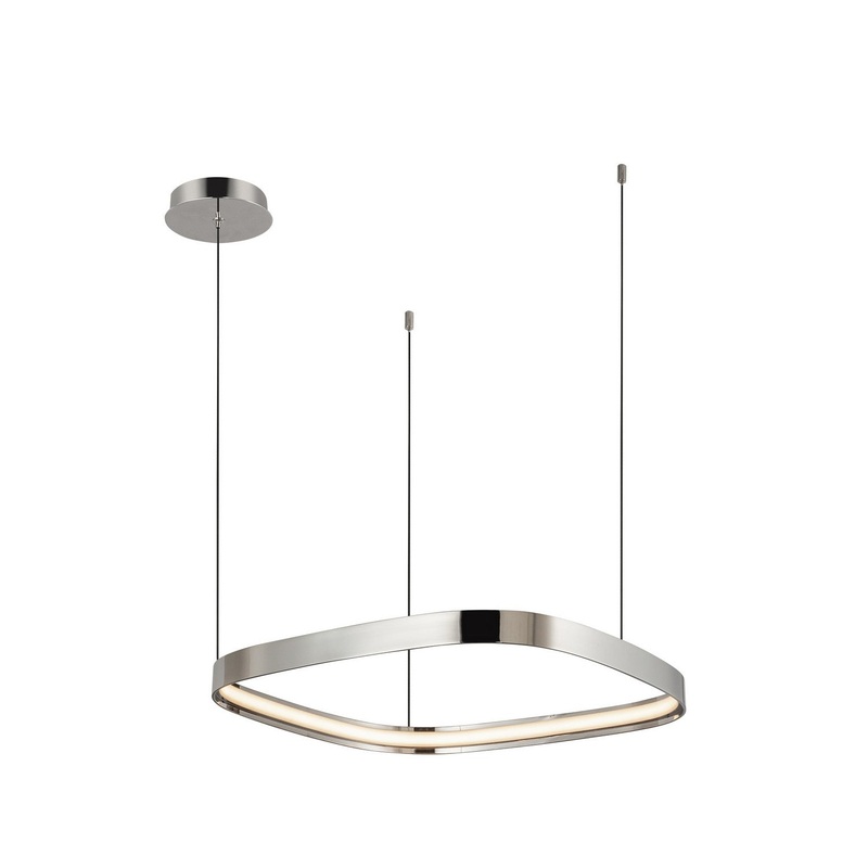 LED Pendant from the Yukon Collection in Polished Nickel Finish by Kuzco Lighting