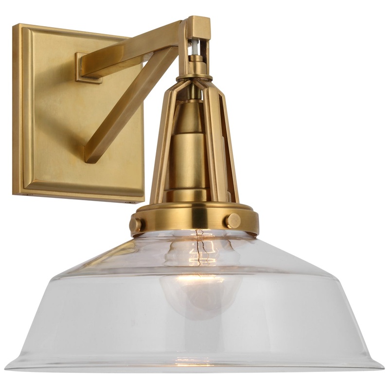 LED Wall Sconce from the Layton Collection in Antique-Burnished Brass Finish by Visual Comfort Signature