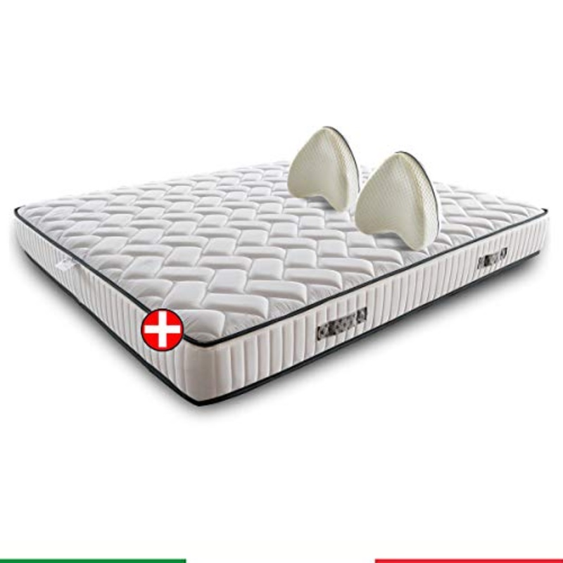 Materasso memory ortopedico SFODERABILE semirigido con Cuscini per le gambe memory in PROMOZIONE  GIGLIO H22/23 165×195 cm