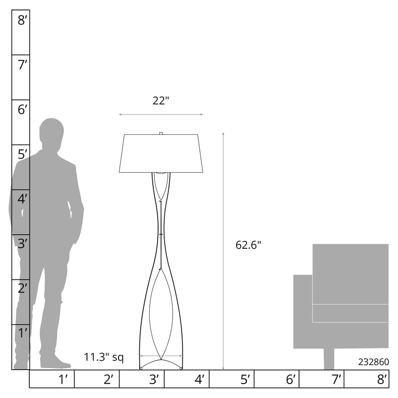 Moreau Floor Lamp Ink Natural Anna Shade (SF)