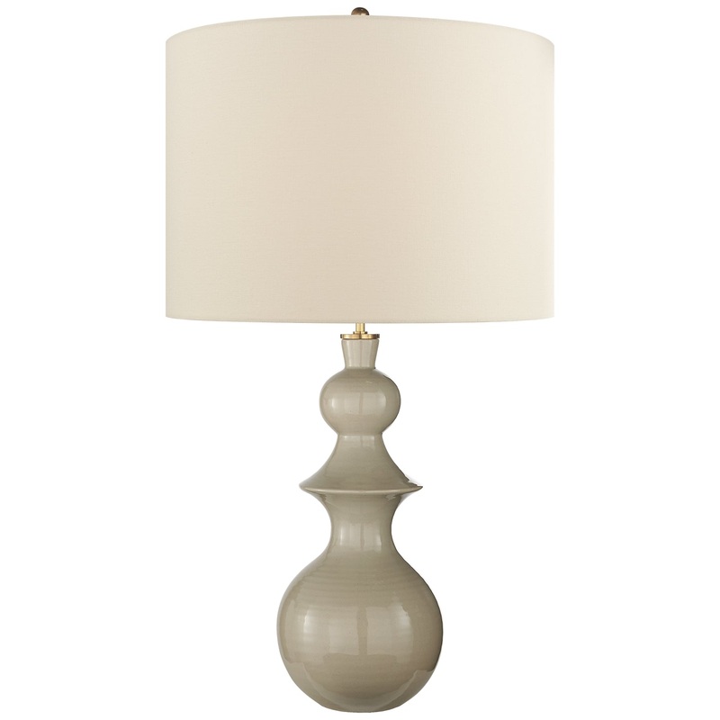One Light Table Lamp from the Saxon Collection in Dove Grey Finish by Visual Comfort Signature
