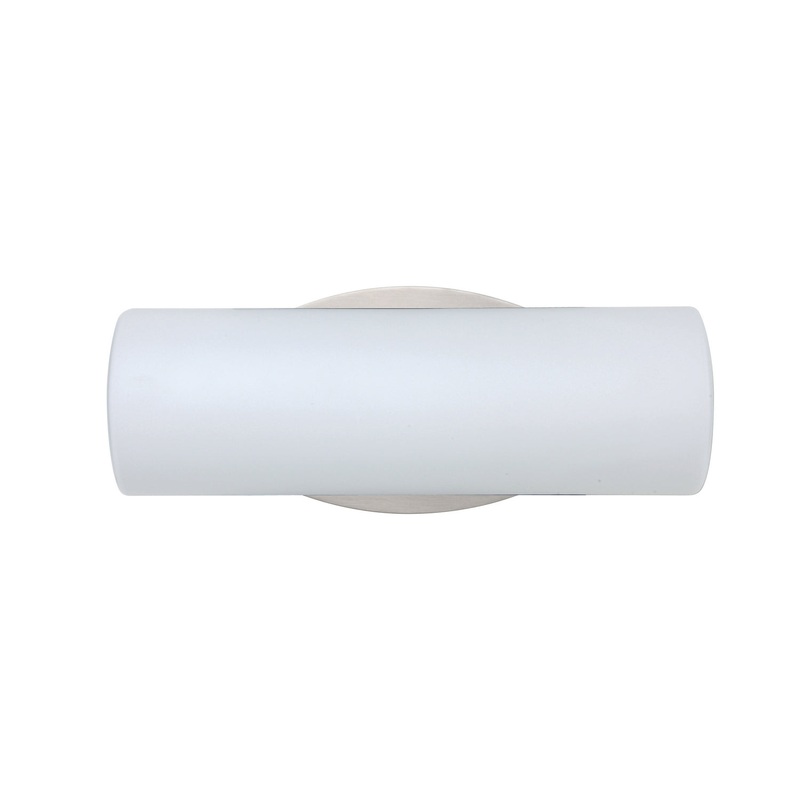 One Light Wall Sconce from the Baaz Collection in Satin Nickel Finish by Besa