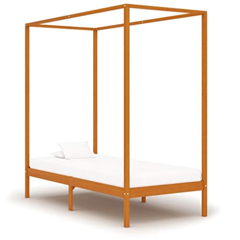 SKM Giroletto a Baldacchino Marrone Miele Massello Pino 100×200 cm