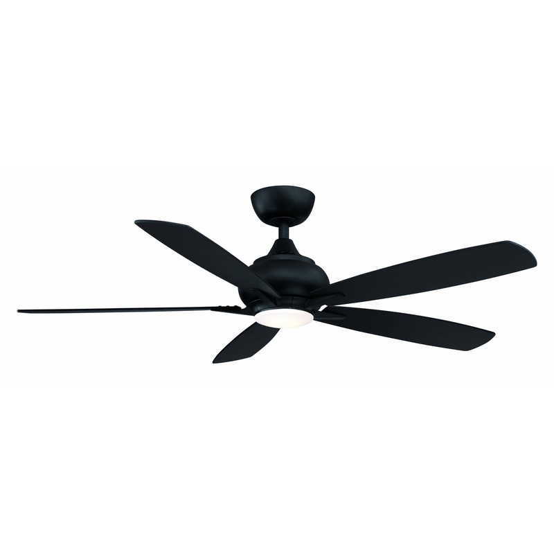 52″ 5-blade Doren 52″Ceiling Fan by Fanimation (Dry Rated) 52″ Black/Black