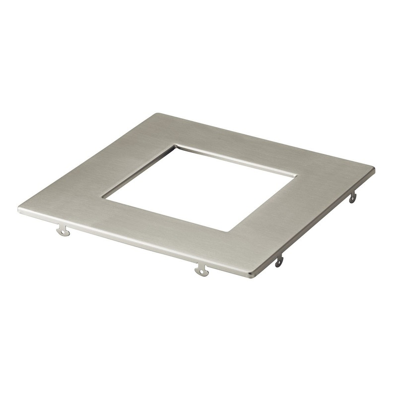 6in Square Slim Downlight Trim from the Direct To Ceiling Unv Accessor Collection in Brushed Nickel Finish by Kichler