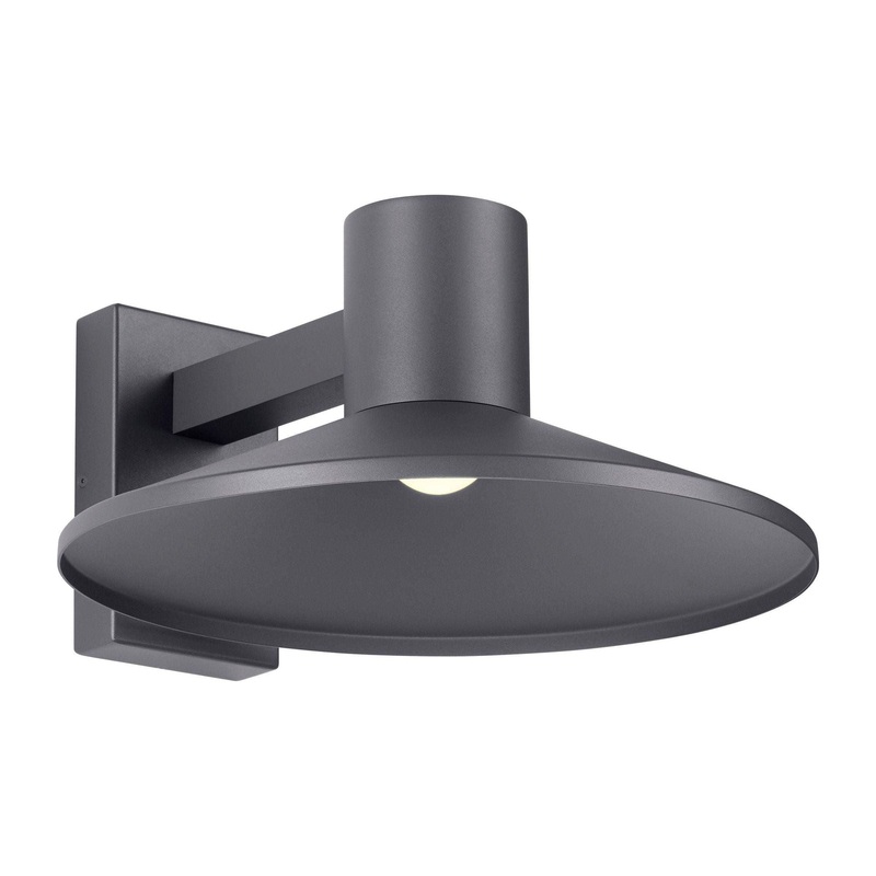 Ash 16 Outdoor Wall Charcoal with Dome Lens 2700K / 8W (Low Output) None