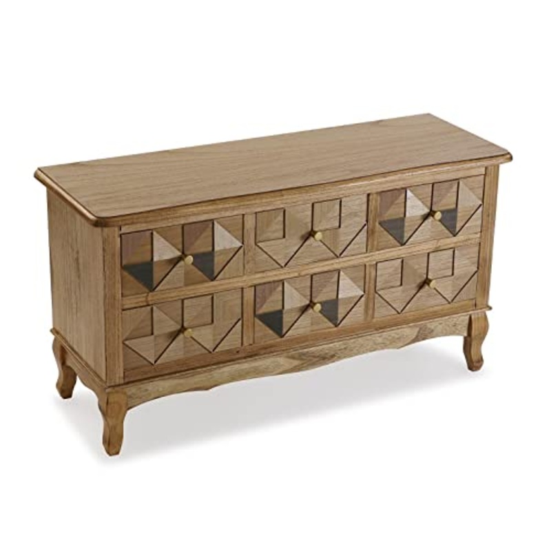 BigBuy Home Tavoli da Patio, Legno, Marrone, nico