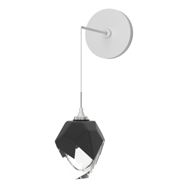 Chrysalis Small Low Voltage Sconce White Black Crystal (BP)
