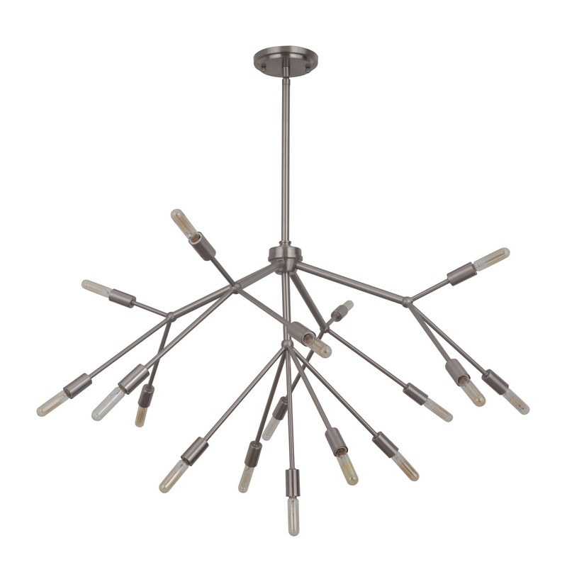Craftmade 44717-BNK Aspen 17 Light Chandelier Brushed Polished Nickel (Discontinued)