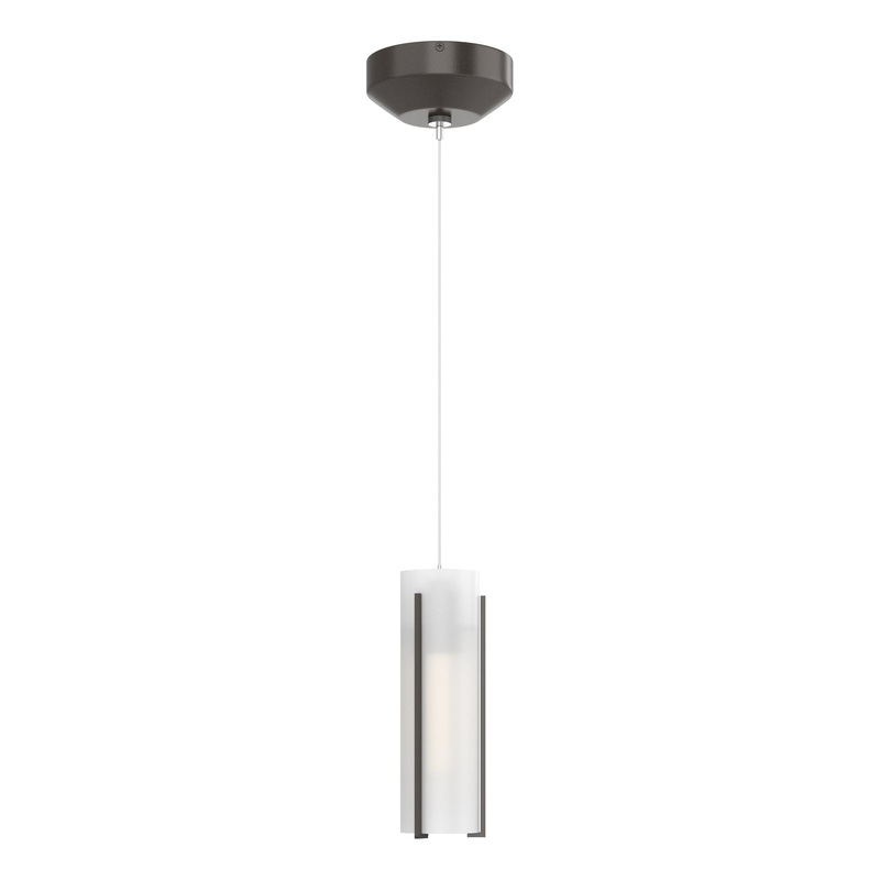 Exos Glass Low Voltage Mini Pendant Oil Rubbed Bronze Opal Glass (GG)
