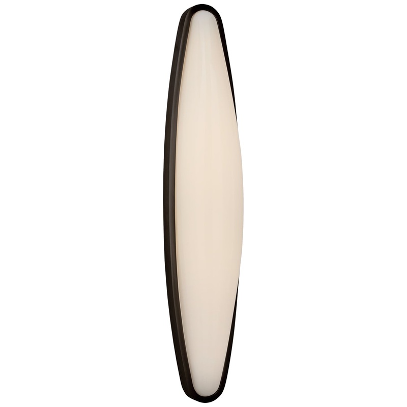 LED Bath Sconce from the Ezra Collection in Bronze Finish by Visual Comfort Signature
