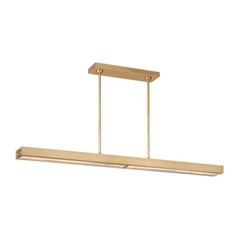 Maybeck 48 Linear Chandelier Hand Rubbed Antique Brass