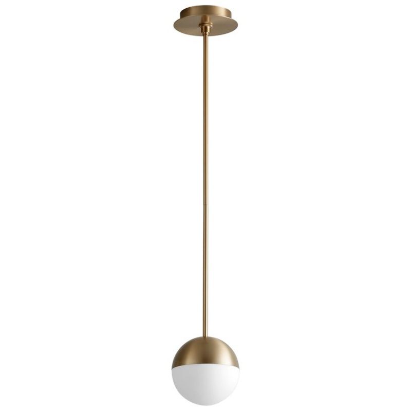 Mondo Single-Light 6″ Globe Pendant – Aged Brass