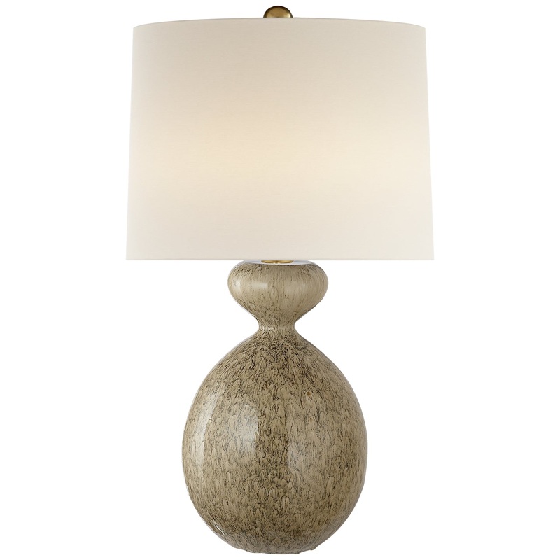 One Light Table Lamp from the Gannet Table Collection in Marbleized Sienna Finish by Visual Comfort Signature