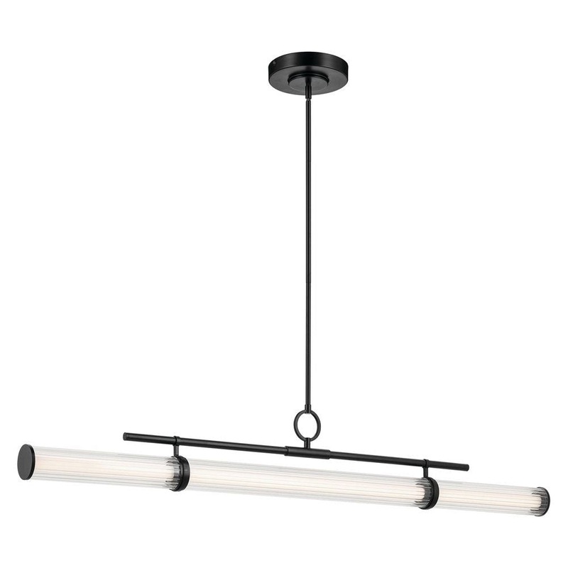 Riven 60.25″ LED 1-Light Linear Chandelier Black