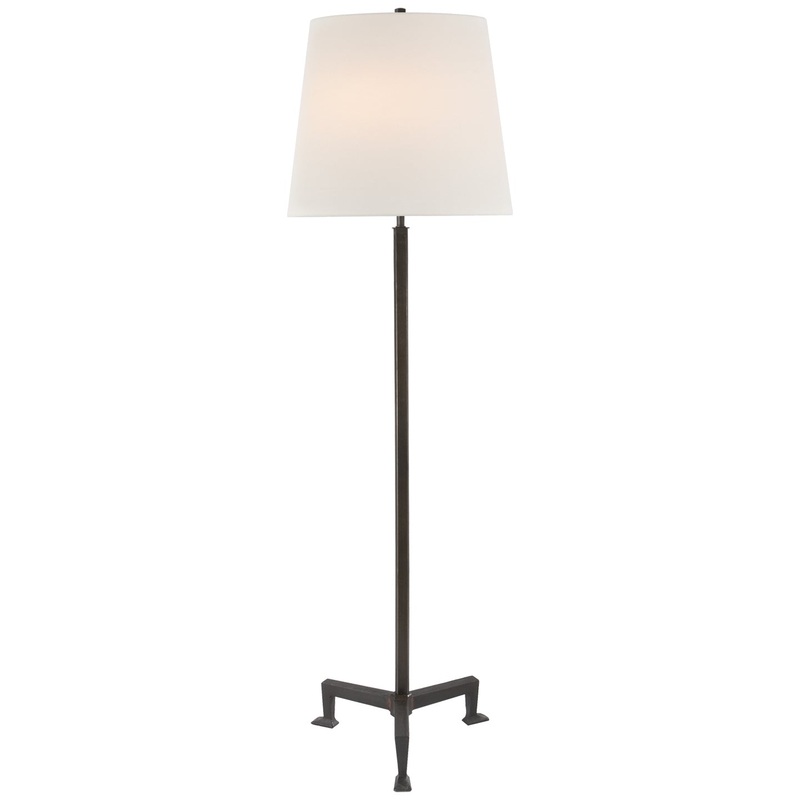 Two Light Floor Lamp from the Parish Collection in Aged Iron Finish by Visual Comfort Signature