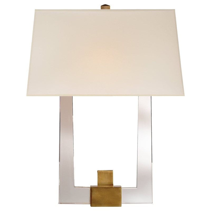 Two Light Wall Sconce from the Edwin Collection in Crystal With Brass Finish by Visual Comfort Signature