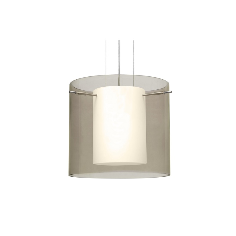 Besa 1KG-S18407-SN Pahu One Light Pendant Satin Nickel