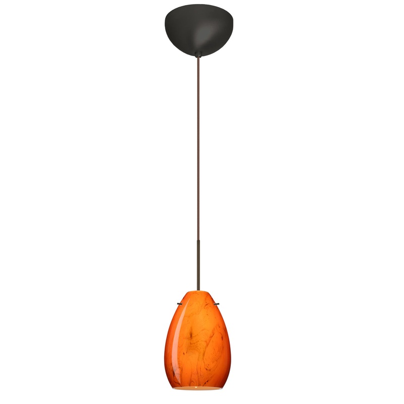 Besa 1XC-1713HB-LED-BR Pera One Light Pendant Bronze