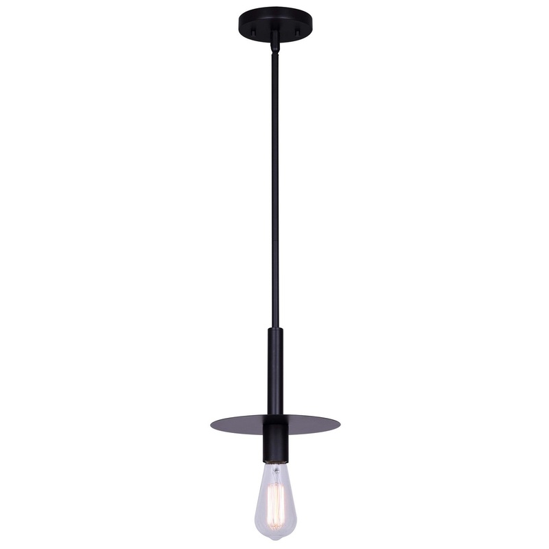 Canarm IPL696B01BK Viggo One Light Pendant Black