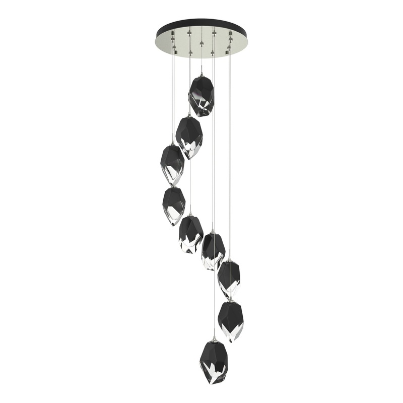 Chrysalis 9-Light Large Crystal Pendant Sterling Black Crystal (BP)