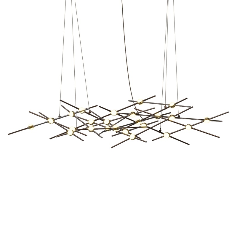 Constellation Ursa Minor Espresso Black with White Optical Acrylic 3000K 10′ Adjustable Cord/Cable