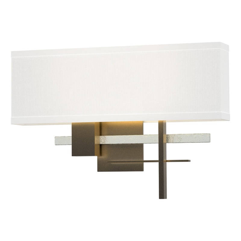 Cosmo Sconce Dark Smoke Vintage Platinum Natural Anna Shade (SF)