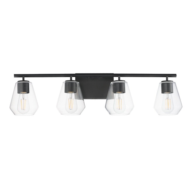 Geode 4-Light Bath Vanity Black