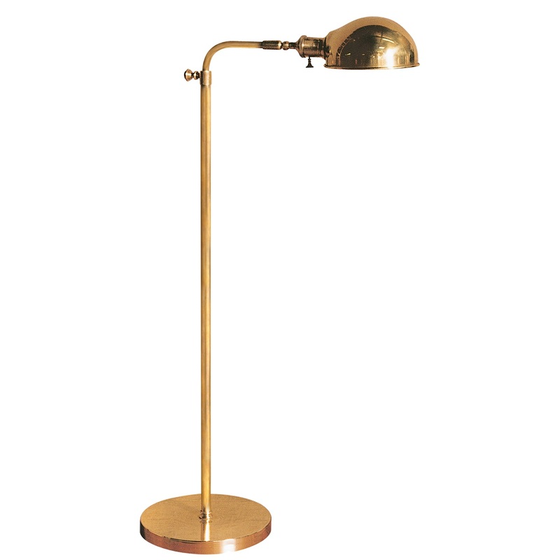 One Light Floor Lamp from the Old Pharmacy Collection in Hand-Rubbed Antique Brass Finish by Visual Comfort Signature