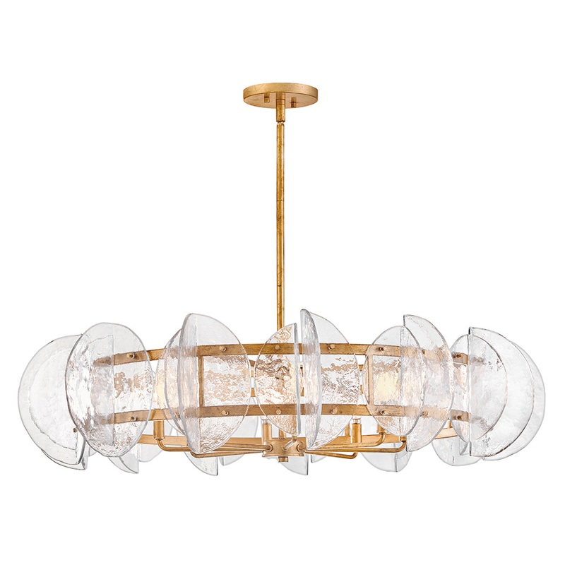 Seraphina Large Drum Chandelier Distressed Brass
