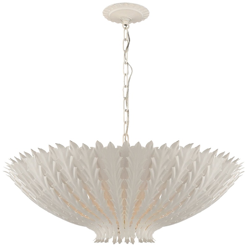 Six Light Chandelier from the Hampton Collection in Plaster White Finish by Visual Comfort Signature