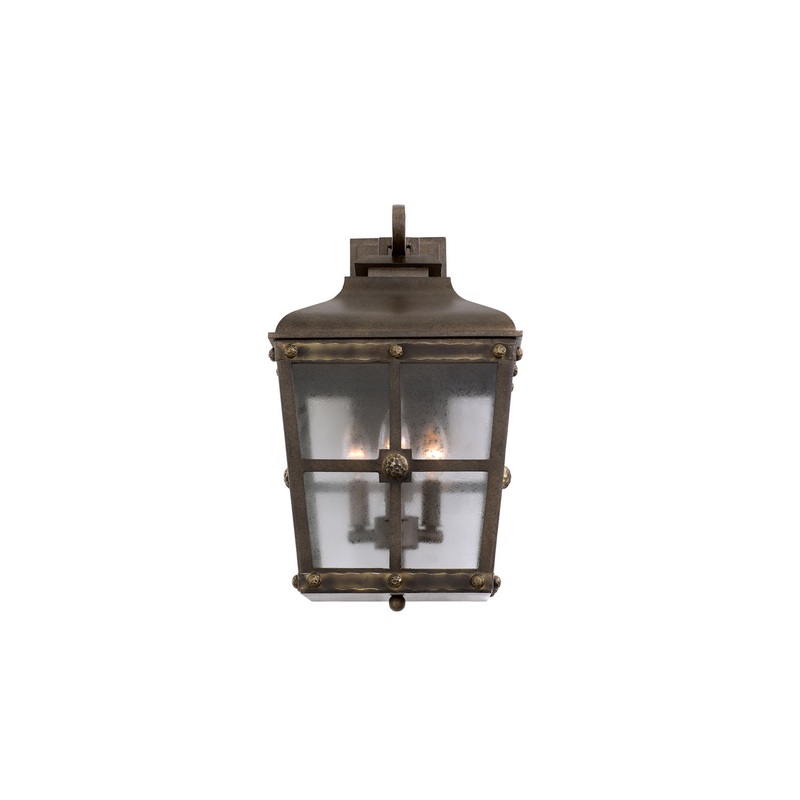 Three Light Wall Bracket from the Sherwood Outdoor Collection in Aged Bronze Finish by Kalco