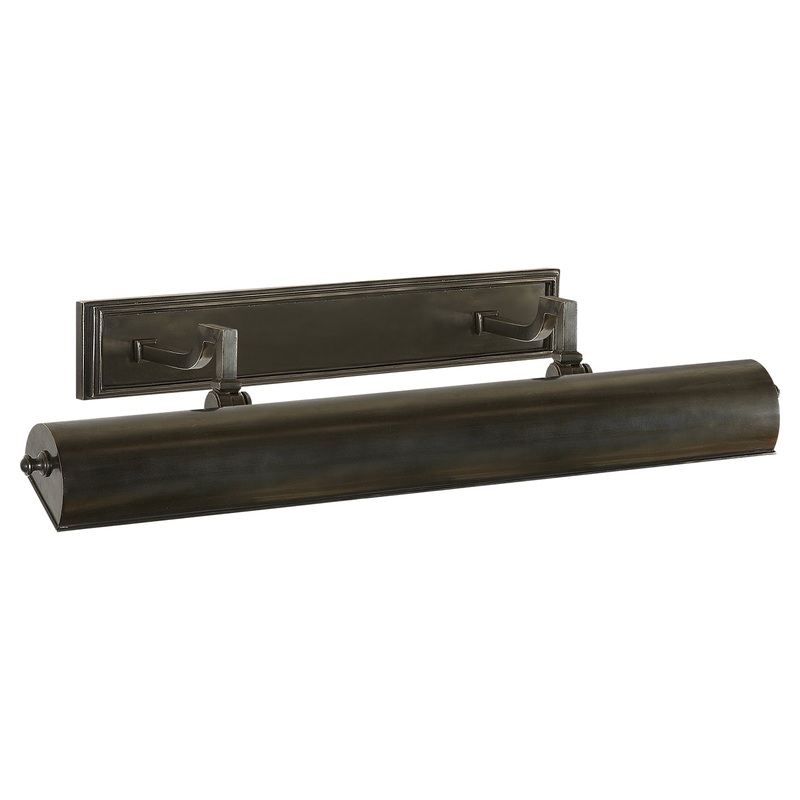 Two Light Picture Light from the Dean Picture Light Collection in Gun Metal Finish by Visual Comfort Signature