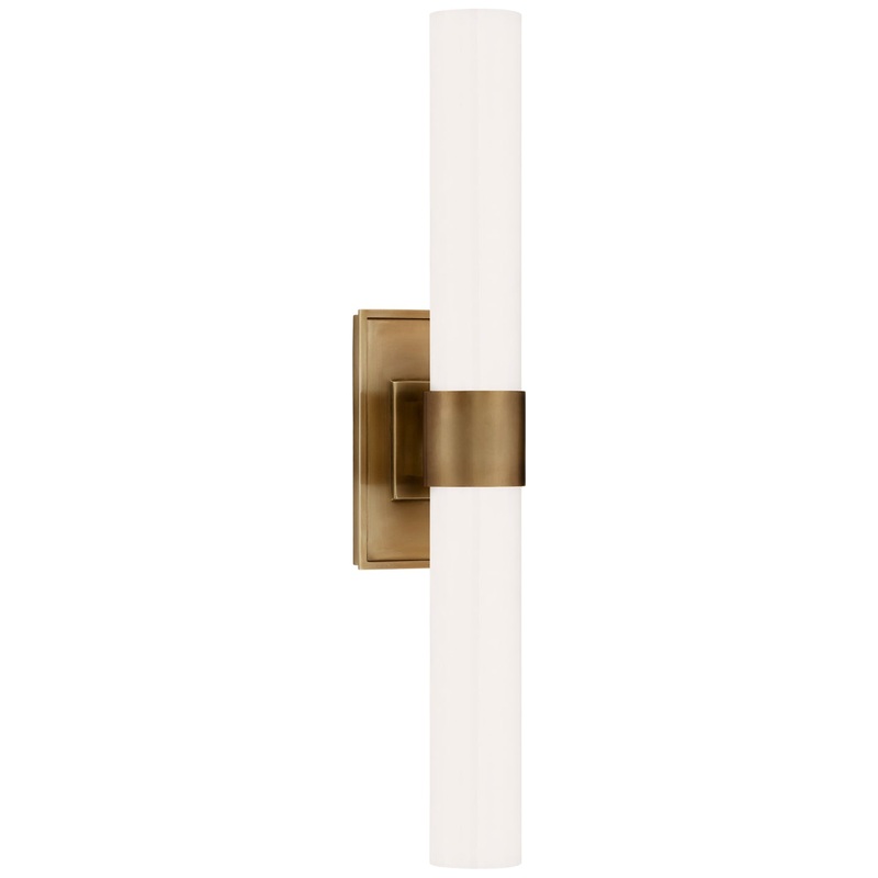 Two Light Wall Sconce from the Presidio Collection in Hand-Rubbed Antique Brass Finish by Visual Comfort Signature