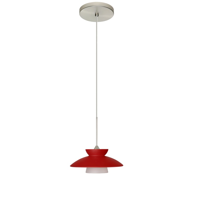 Besa 1XT-271831-LED-SN Trilo One Light Pendant Satin Nickel