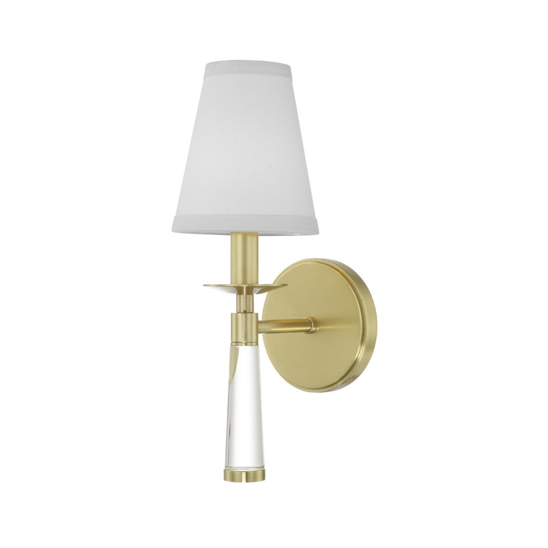 Crystorama 8861-AG Baxter One Light Wall Sconce Aged Brass