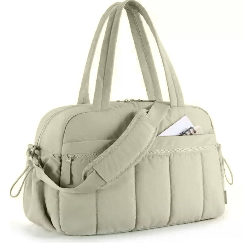 Green Spacious Travel Duffel Bag – Large Capacity Sports & Fitness Tote with Toiletry Bag, Compartments & Single Shoulder Strap