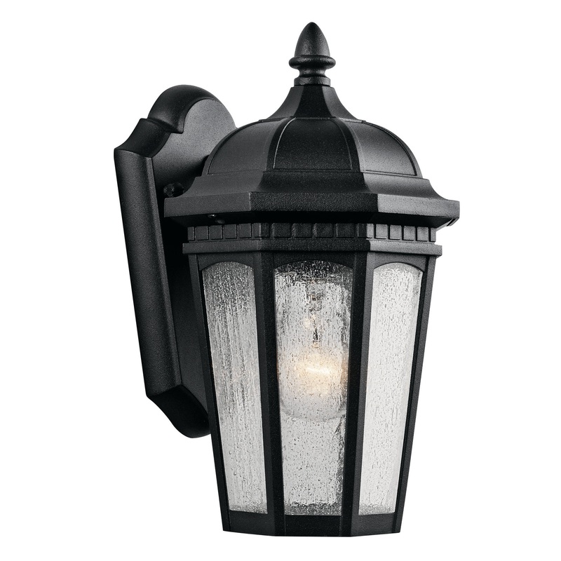 Kichler 9032BKT One Light Outdoor Wall Mount, Textured Black
