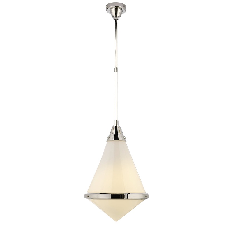 One Light Pendant from the Gale Collection in Polished Nickel Finish by Visual Comfort Signature