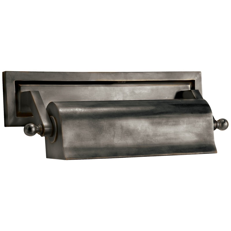 One Light Picture Light from the Library Collection in Bronze Finish by Visual Comfort Signature