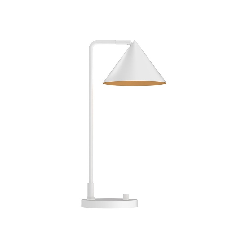One Light Table Lamp from the Remy Collection in Brushed Gold|Matte Black|White Finish by Alora