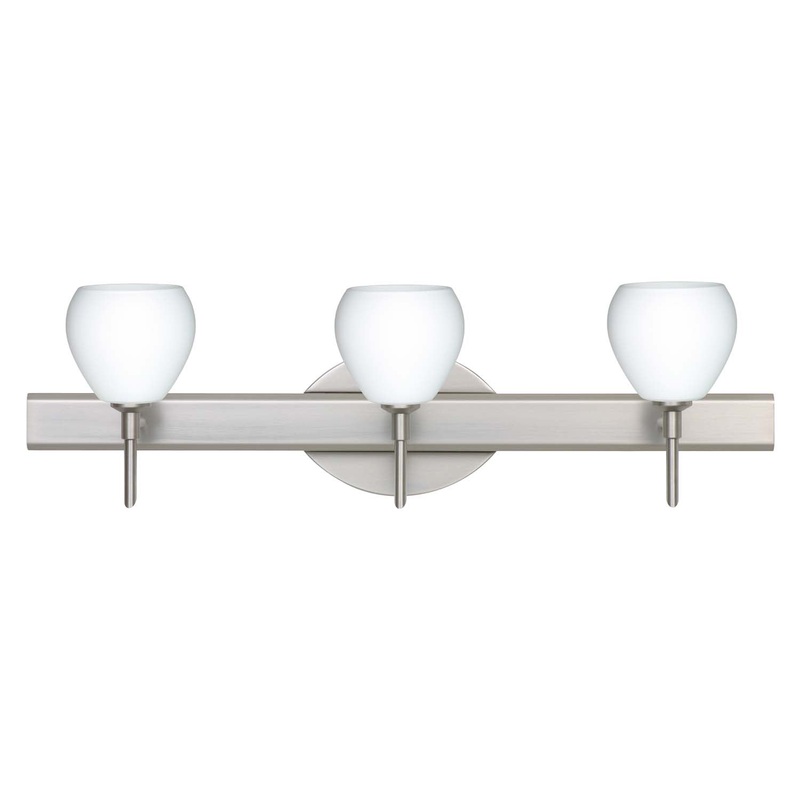 Three Light Wall Sconce from the Tay Tay Collection in Satin Nickel Finish by Besa