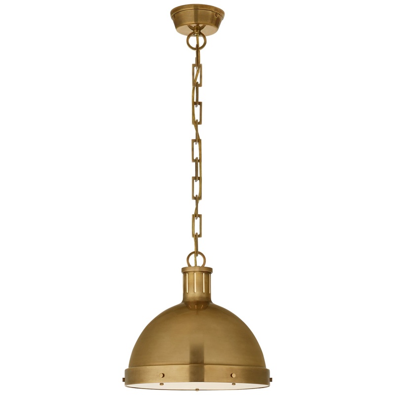 Two Light Pendant from the Hicks Collection in Hand-Rubbed Antique Brass Finish by Visual Comfort Signature