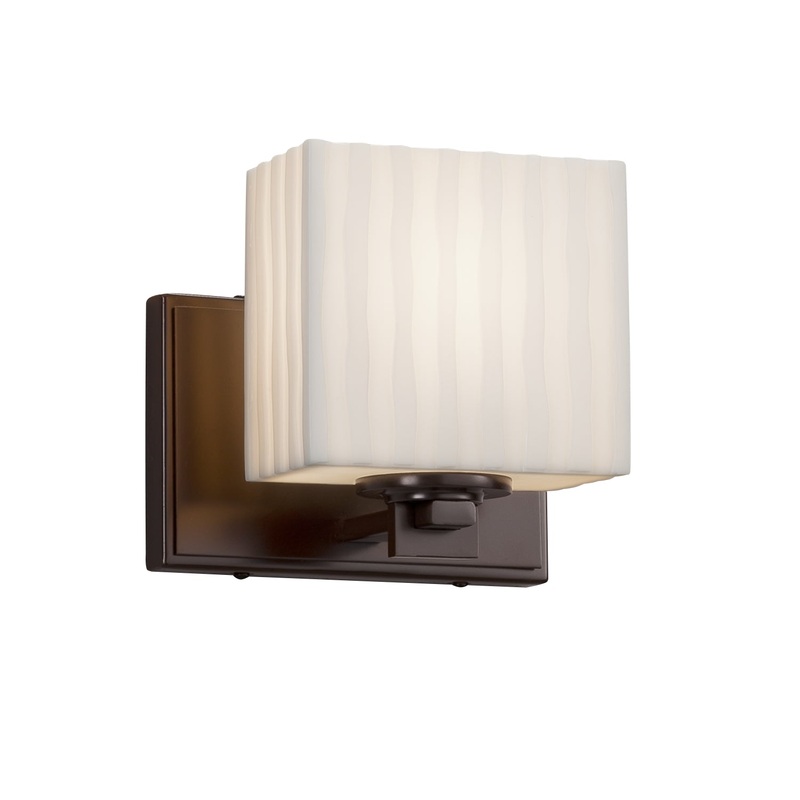 Wall Sconce from the Porcelina Collection in Dark Bronze Finish by Justice Designs