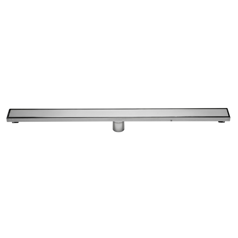 ALFI brand ABLD36B-PSS 36″ Modern Polished Stainless Steel Linear Shower Drain with Solid Cover