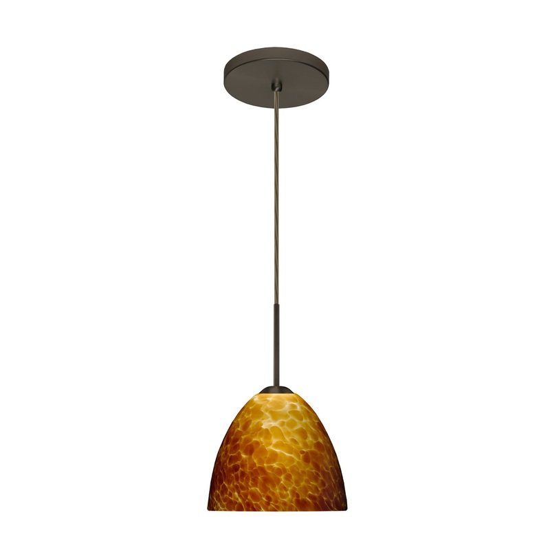 Besa 1BT-757218-MED-BR Sasha One Light Pendant Bronze