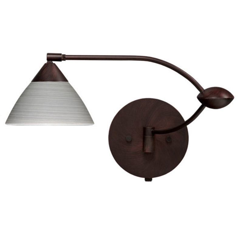 Besa 1WU-1743TN-BR Domi One Light Swing Arm Wall Sconce Bronze (Discontinued)