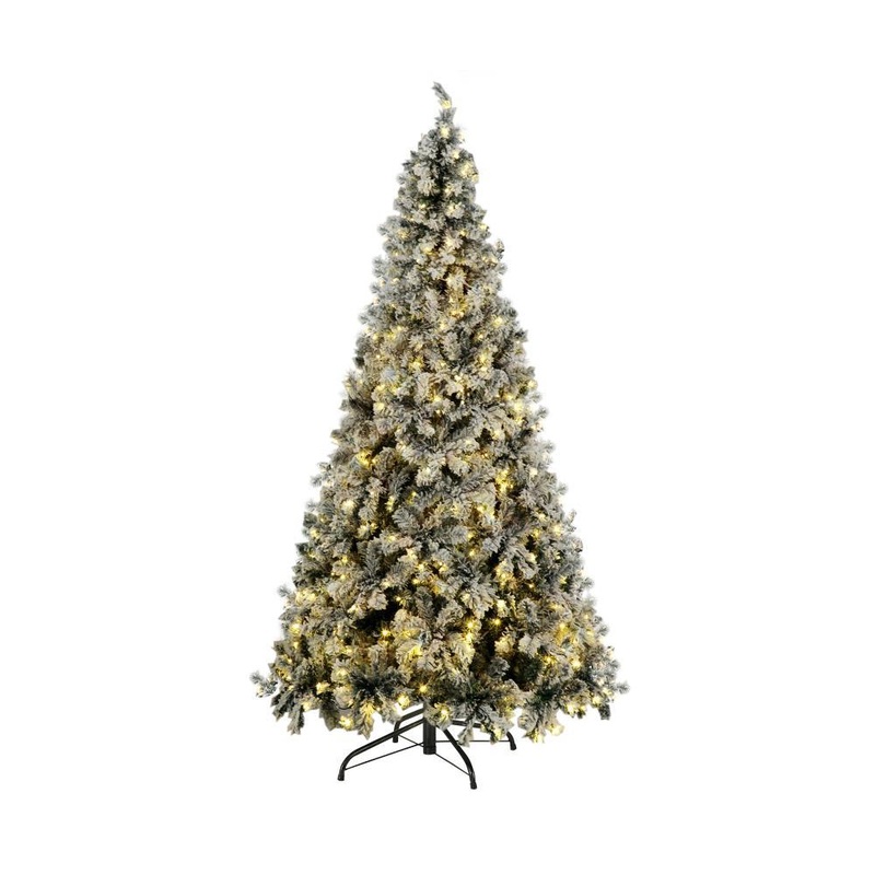Christmas Tree 1.8M 6FT Snow Flocked Green with LED