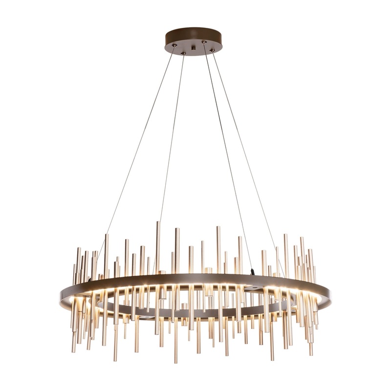 Cityscape Circular LED Pendant Bronze Soft Gold