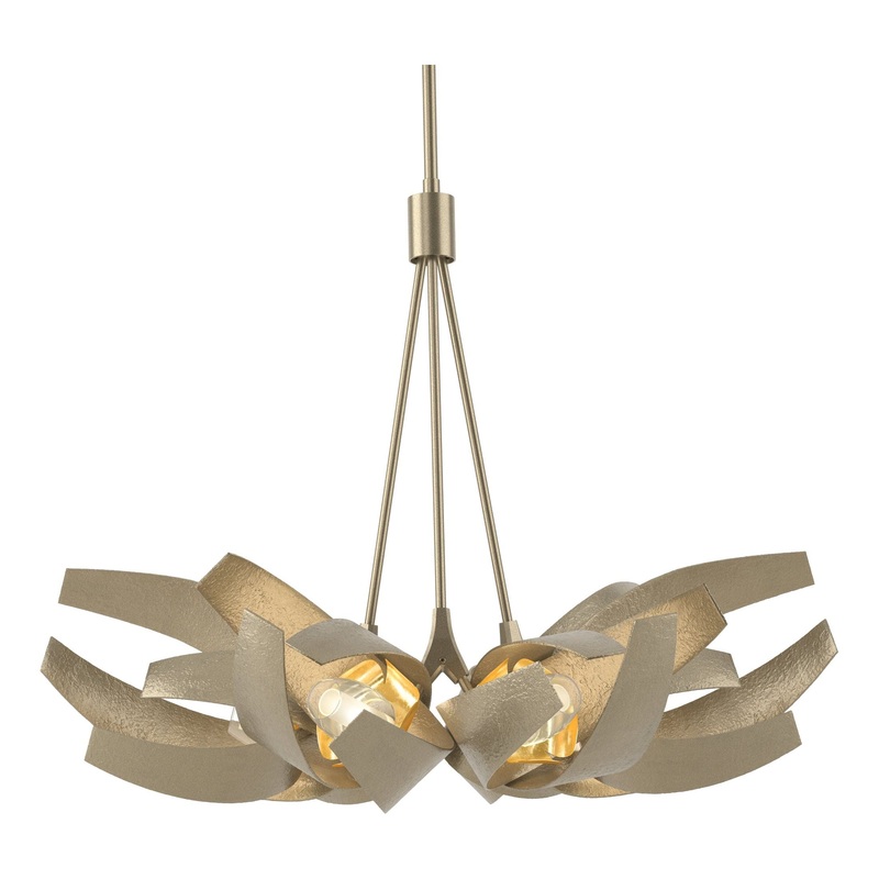 Corona Brass Accent Pendant Soft Gold
